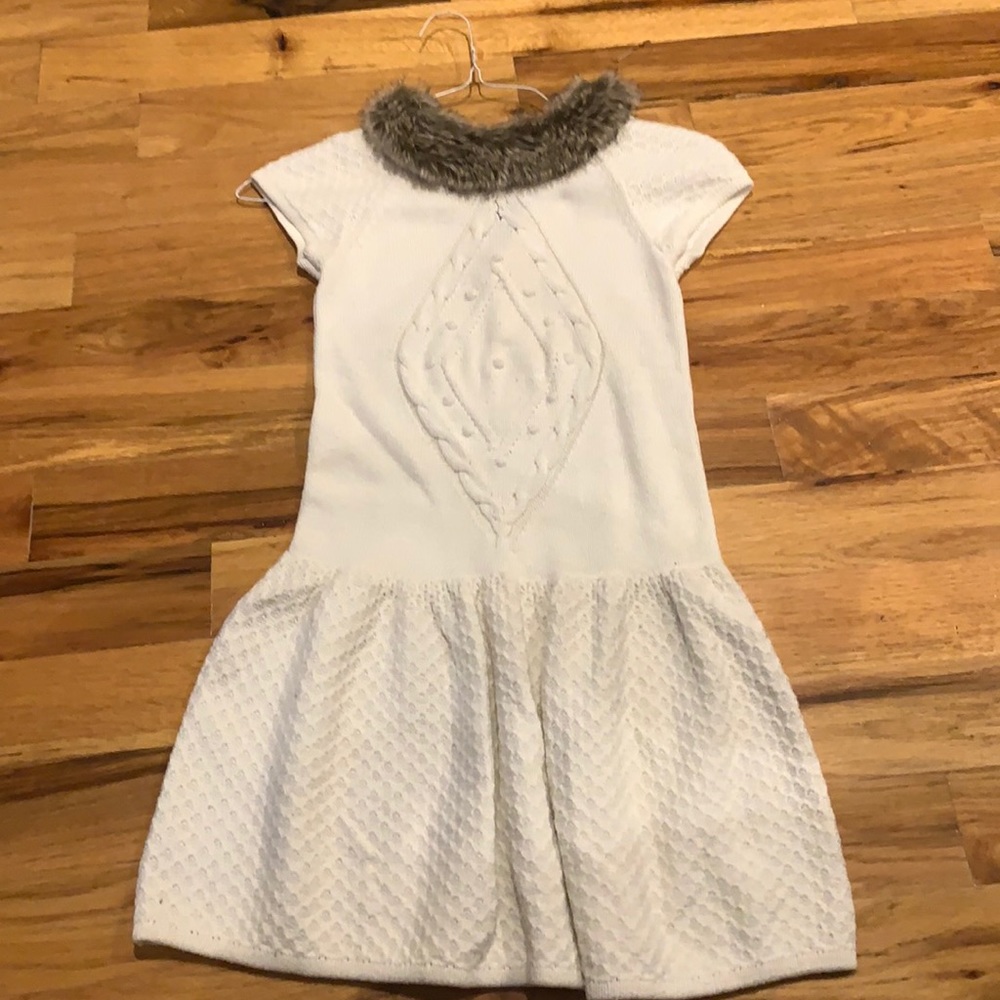Janie and Jack ivory sweater dress size 8